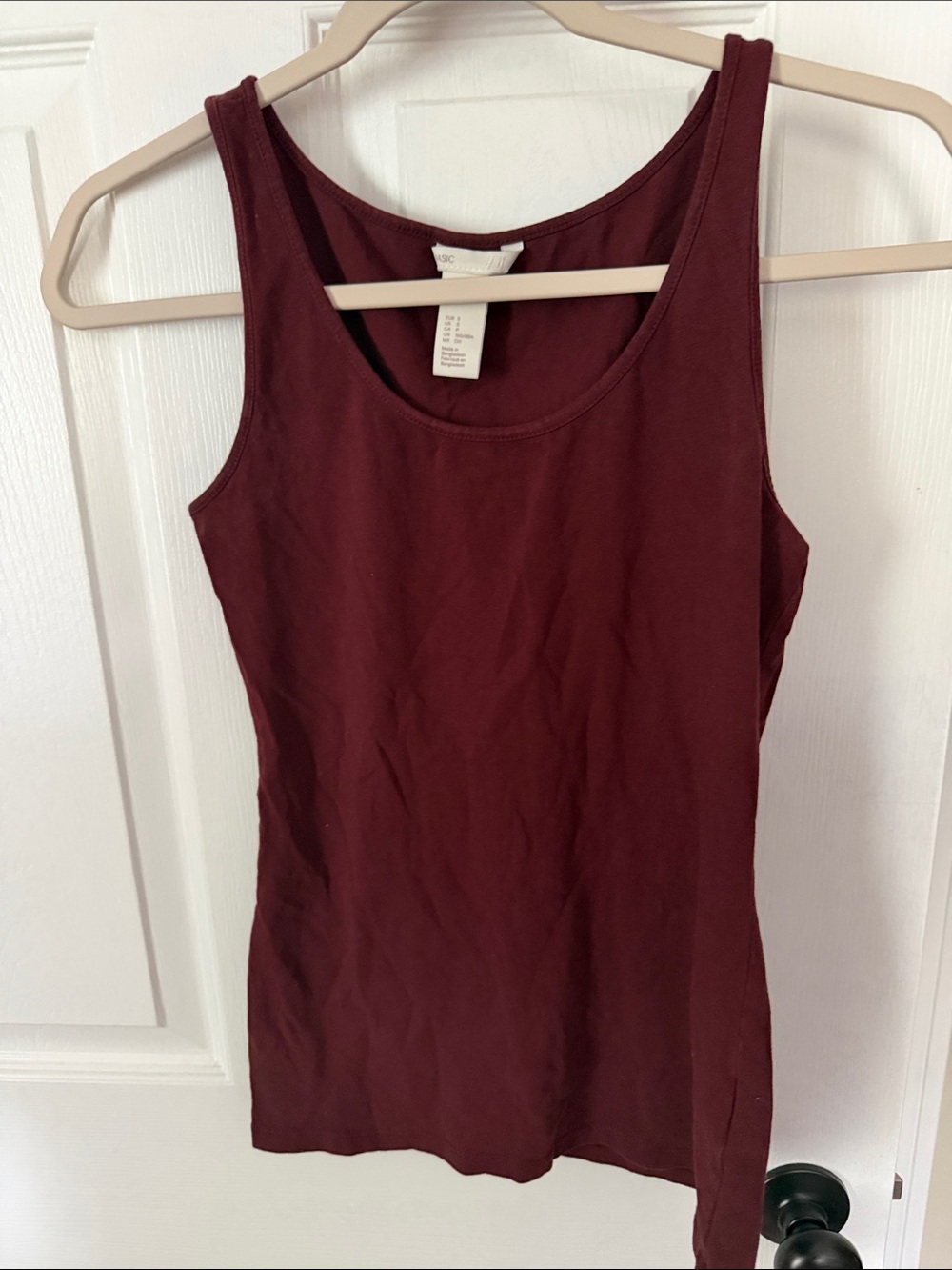 Classic Ribbed Tank Top - Burgundy